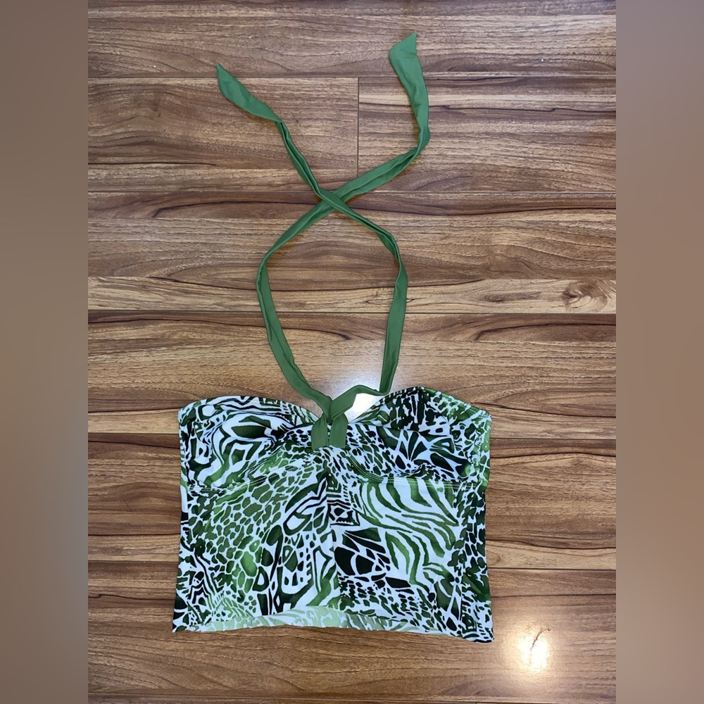 Vintage Y2K green crop top